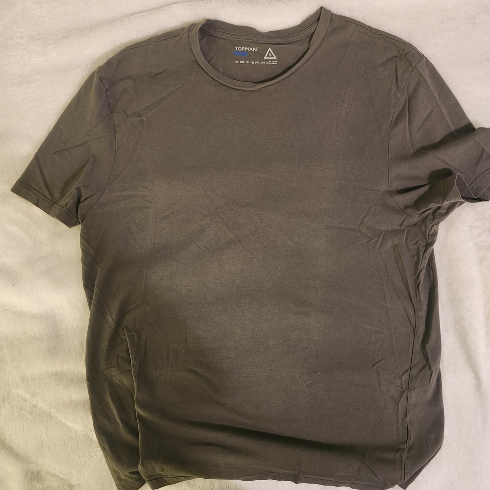Topman Charcoal Short Sleeve Tee